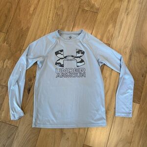 Under Armour Gray Camo Logo Long Sleeve Shirt